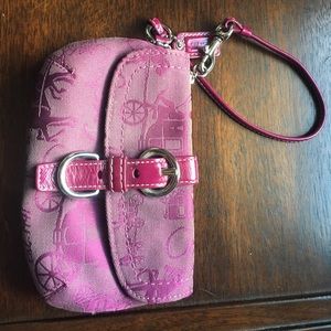 Fuschia Coach Wristlet